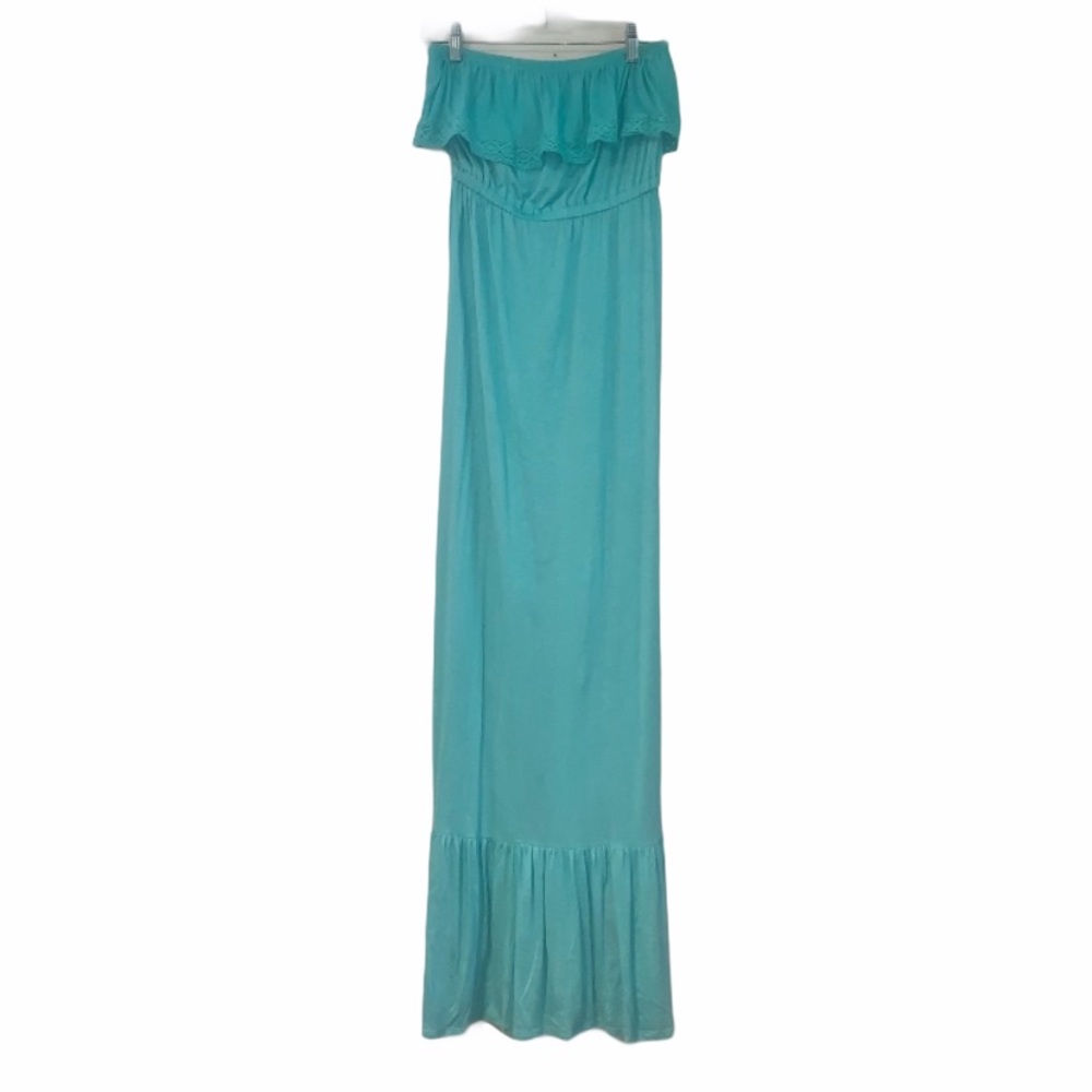 Papaya strapless sundress size Medium aqua color
